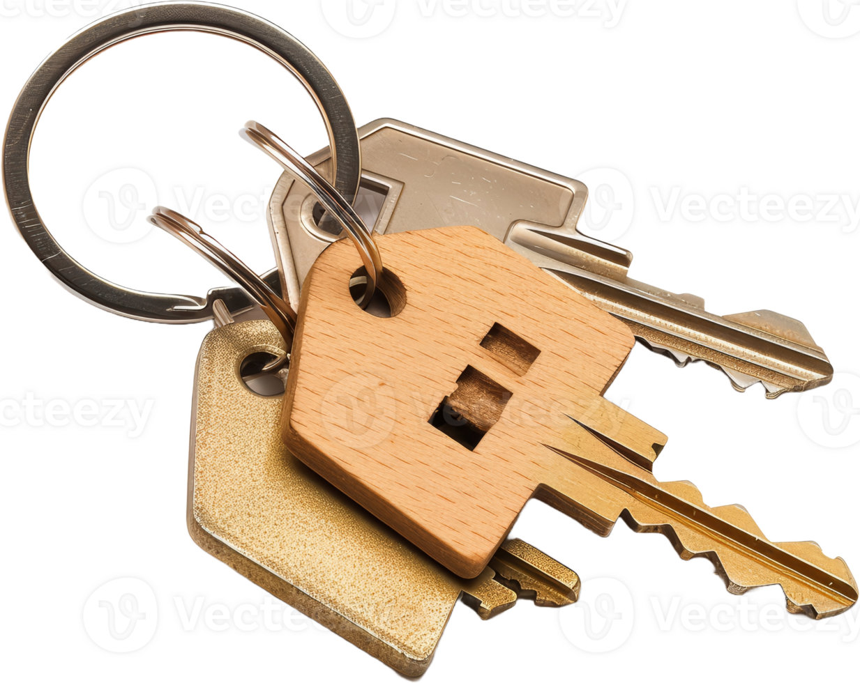 Set of keys, cut out transparent png