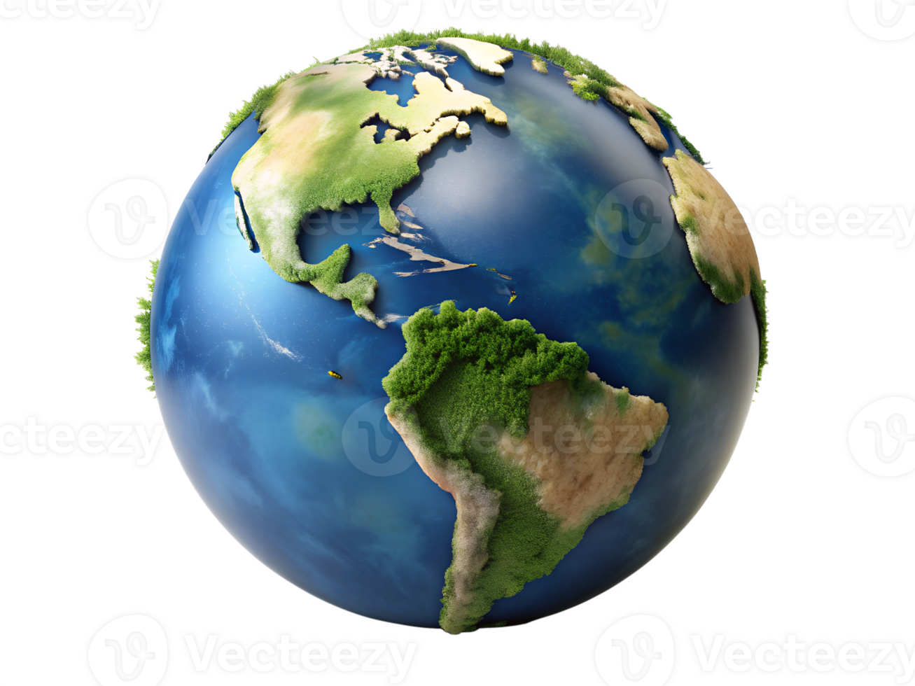 PNG globe with Americas view on transparent background