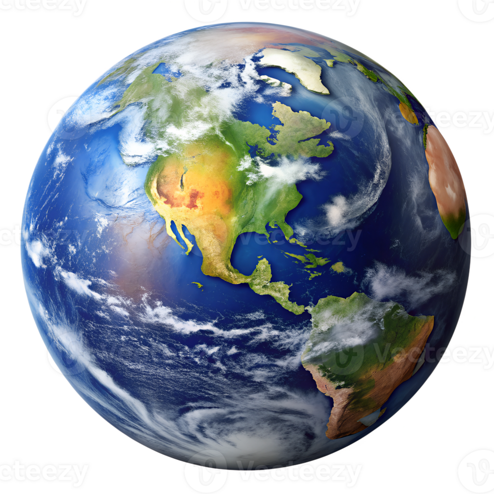 PNG globe with North America view transparent background