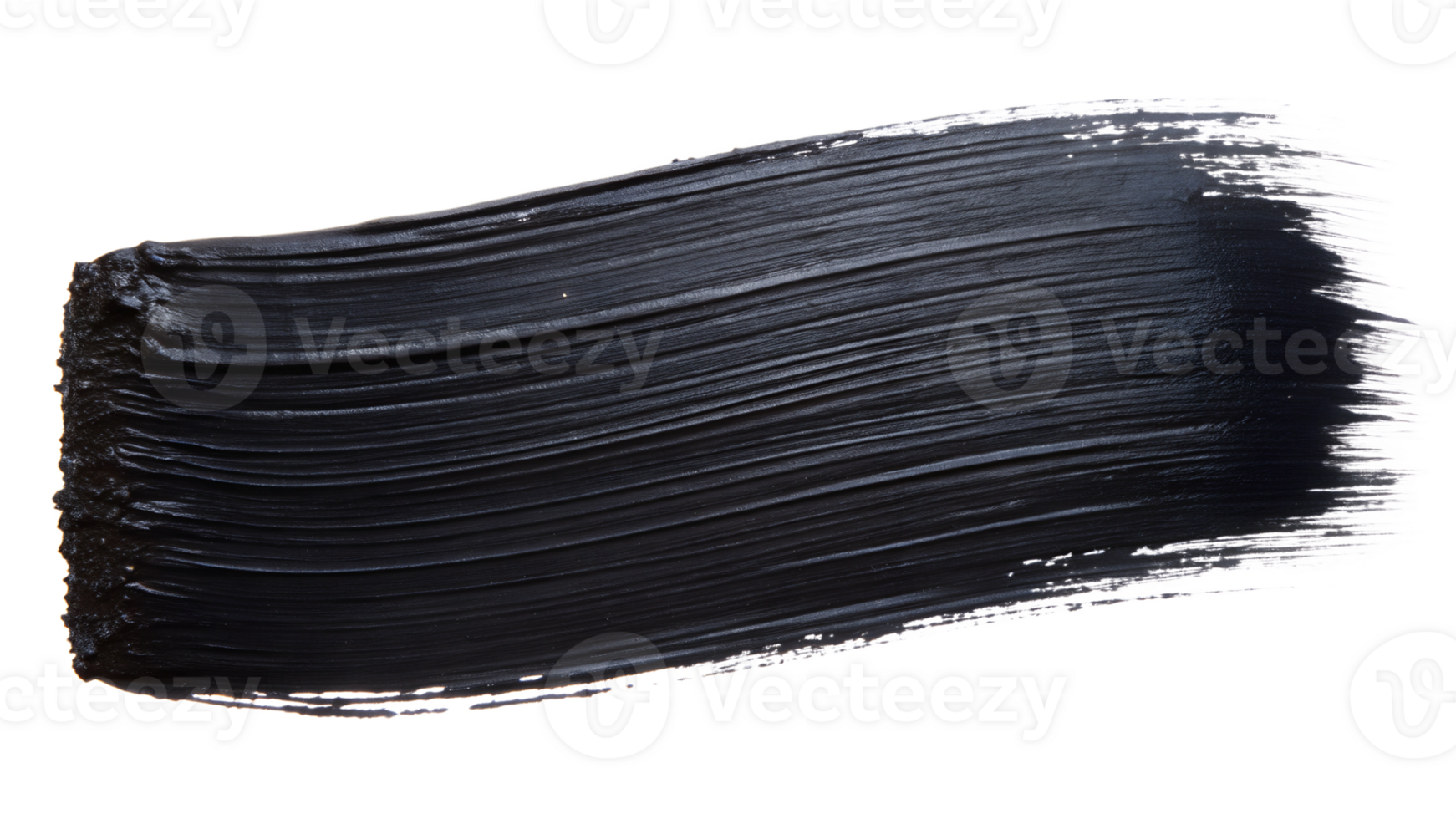 PNG black paint smear brush stroke isolated transparent