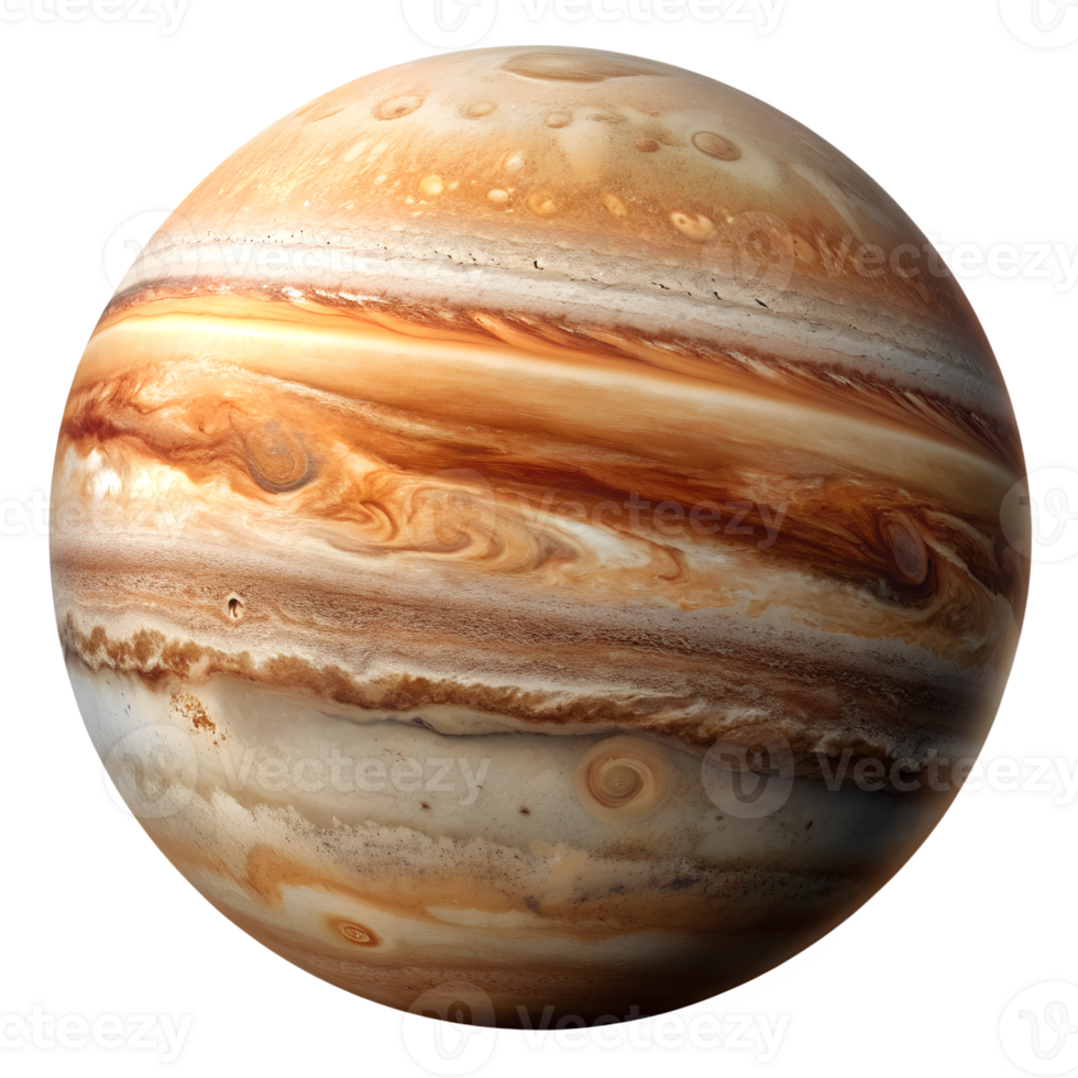 PNG detailed view of Jupiter planet isolated transparent