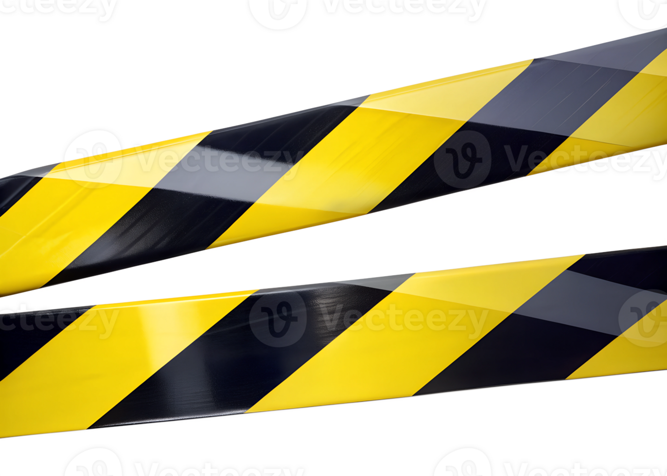Caution tape crosses displaying a warning in a construction zone during daylight, transparent png
