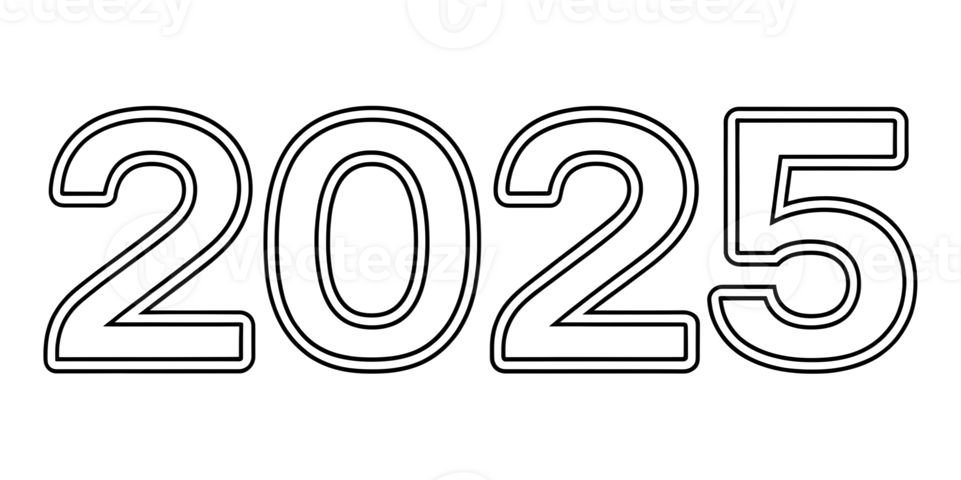 Bold outline numbers of 2025 suggest new beginnings and possibilities, cut out transparent 49514983 PNG Bold outline numbers of 2025 suggest new beginnings and possibilities, cut out transparent 49514983 PNG