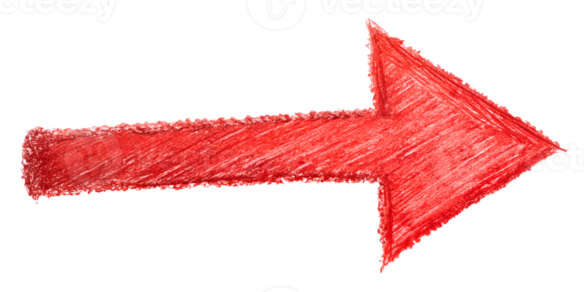 Download the Bright red arrow pointing right drawn with crayon, cut out tra...
