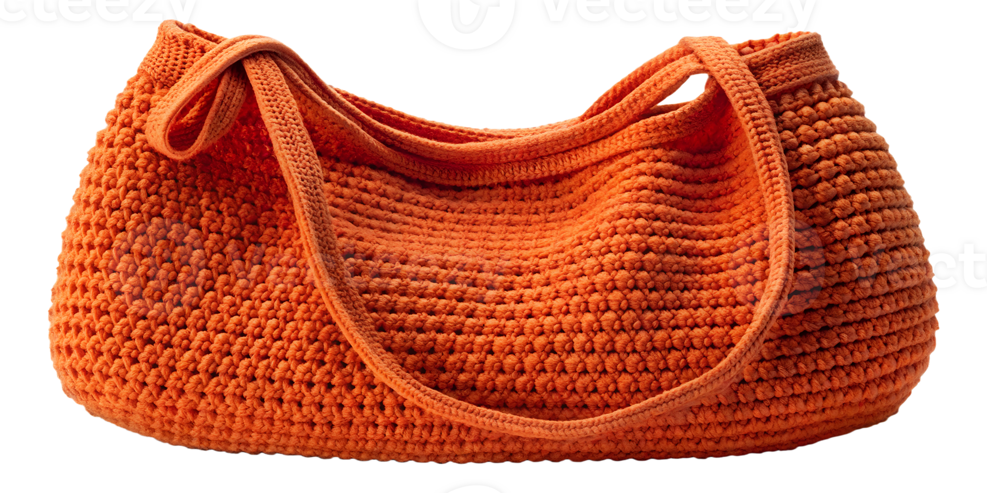 Handcrafted orange crochet bag with a stylish design and