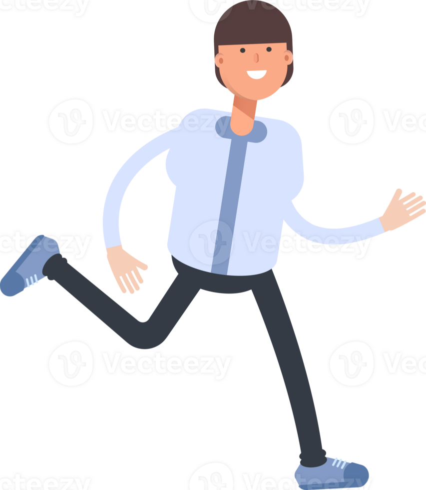 Businessman Character Running png