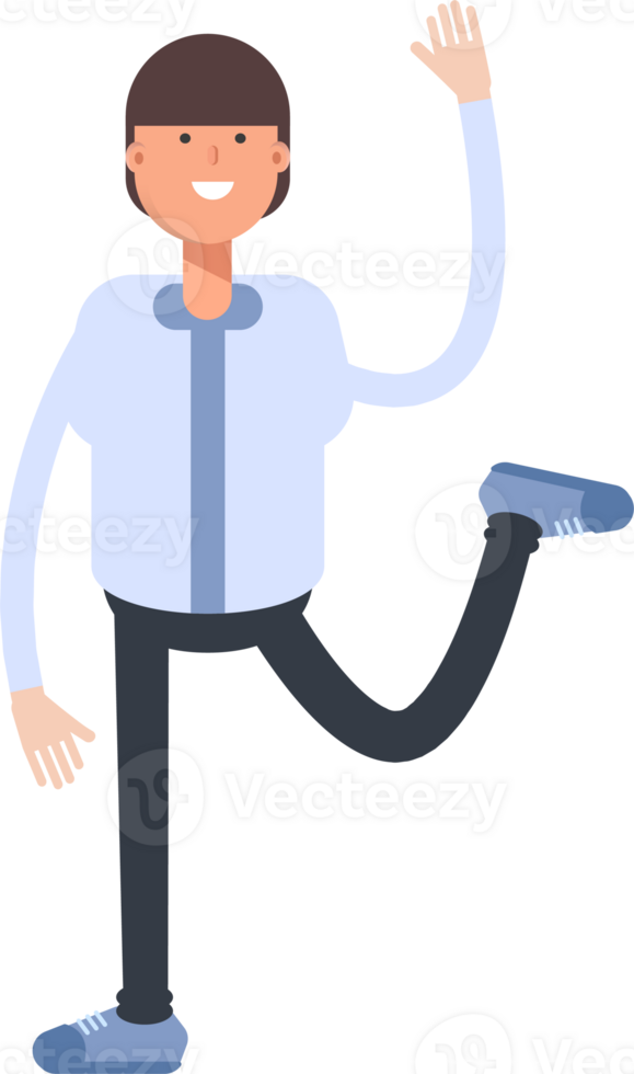Businessman Character Relaxing Illustration png