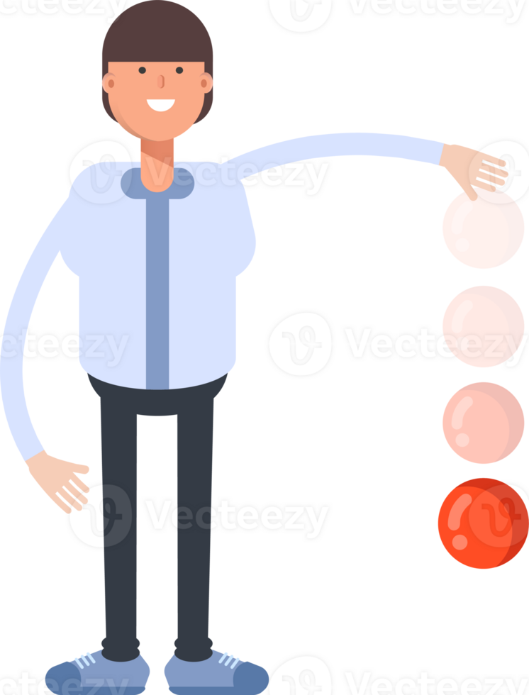 Businessman Character Throwing Ball png