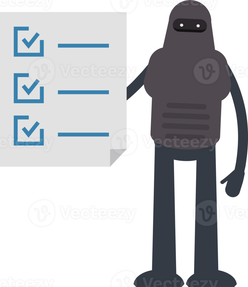 Robot Character and Check List Document png