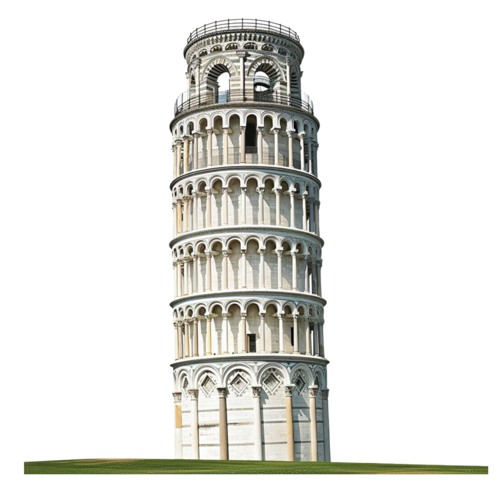 Leaning Tower of Pisa on transparent background png