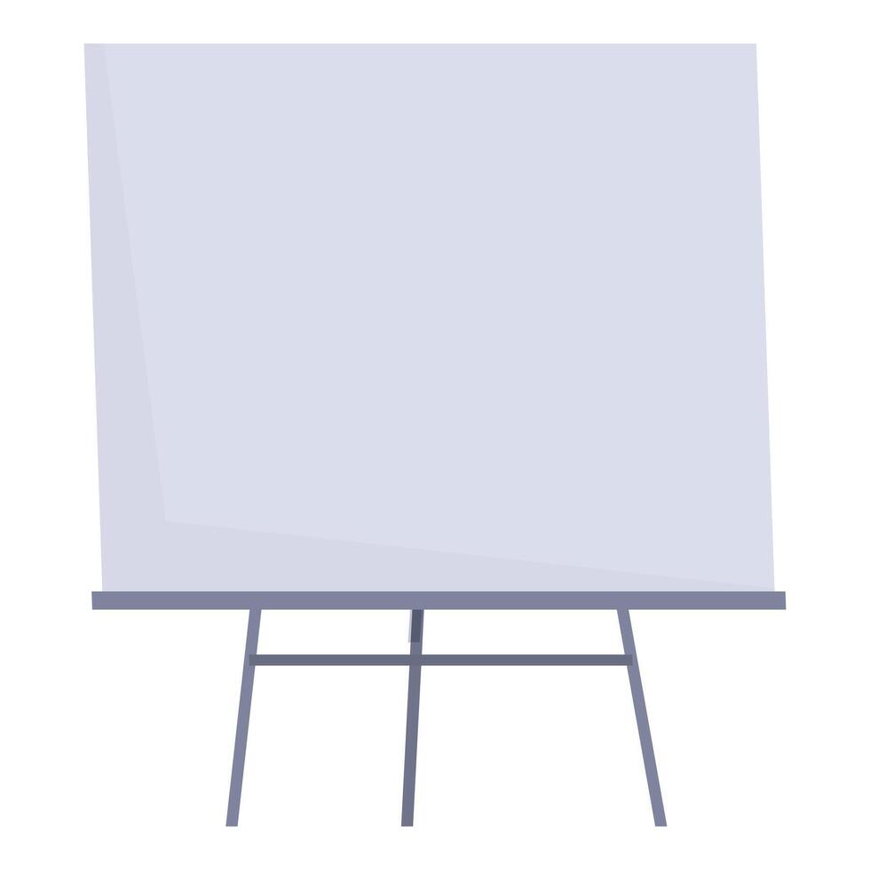 Empty whiteboard on easel for business training or school education standing on white background vector