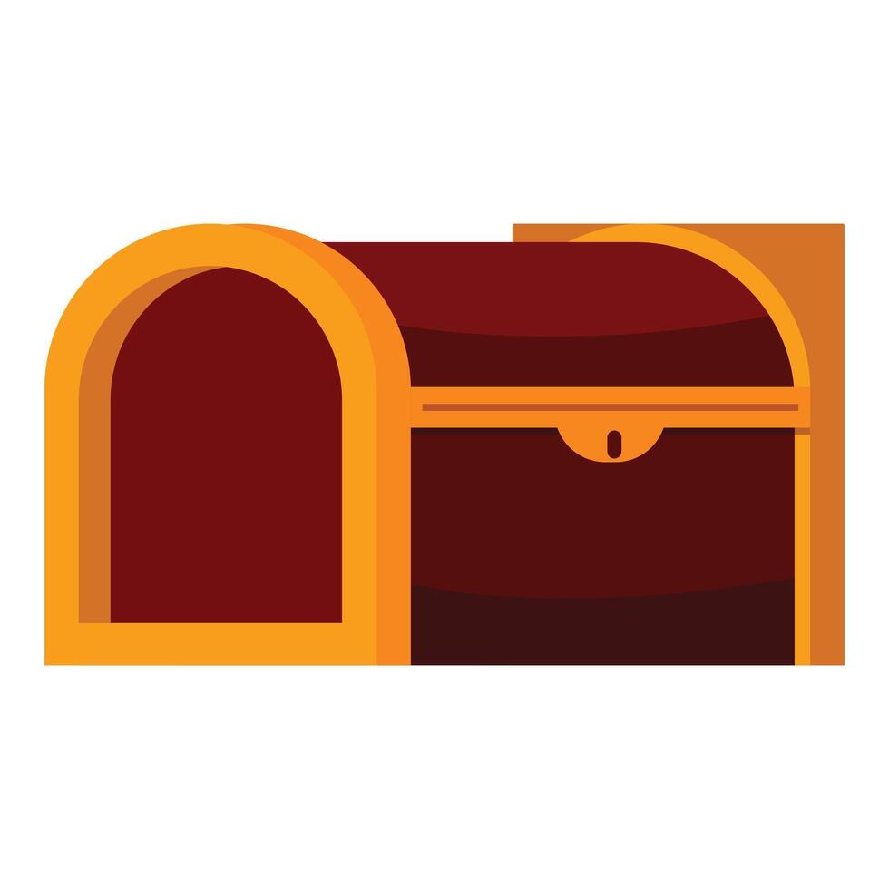Open antique chest showing inside compartment vector