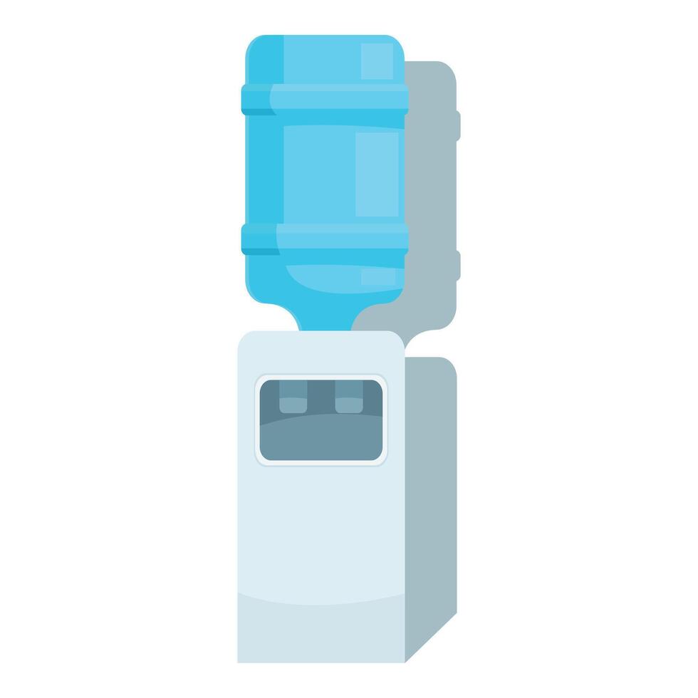 Office water cooler dispensing refreshing water vector