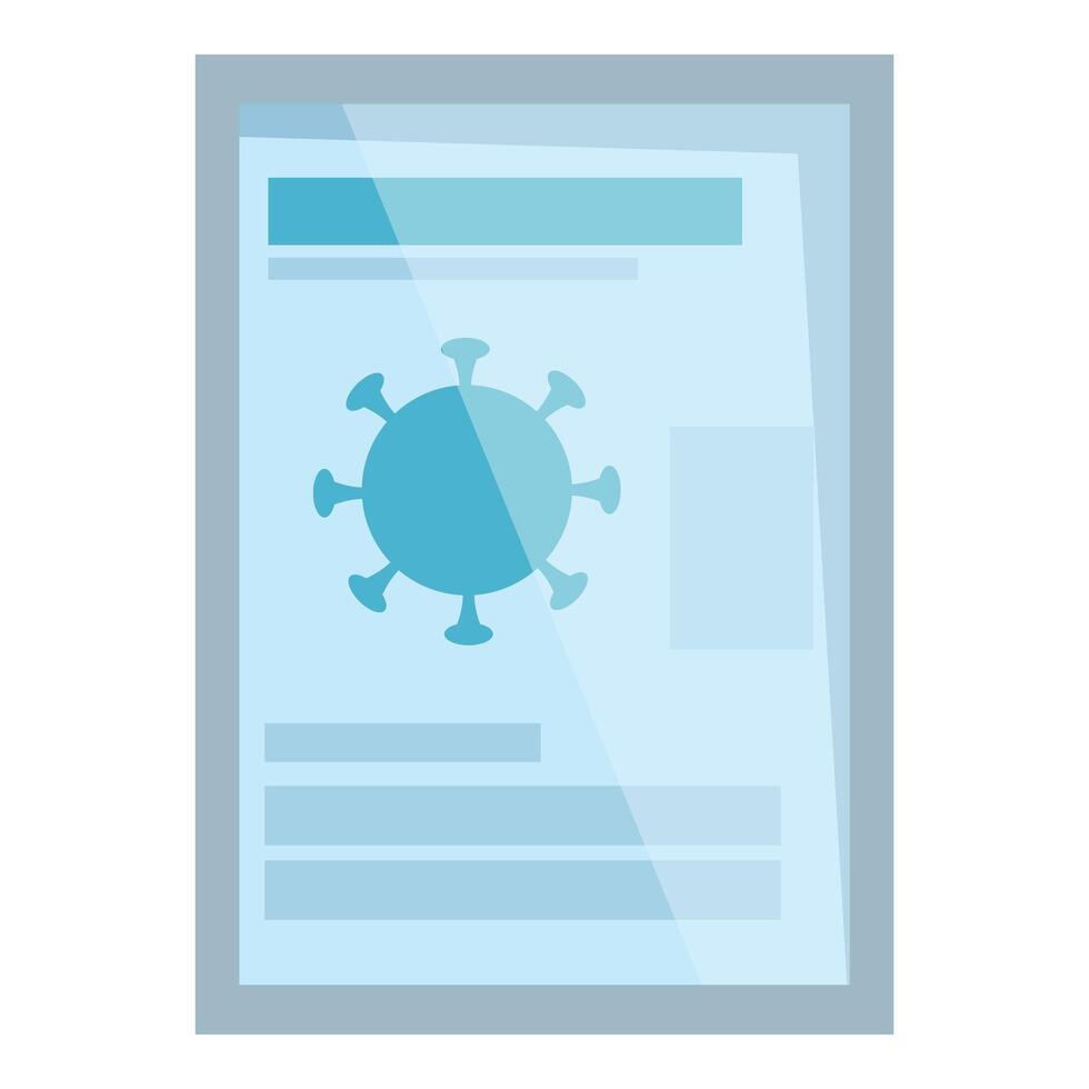 Medical poster showing virus floating with information about pandemic vector