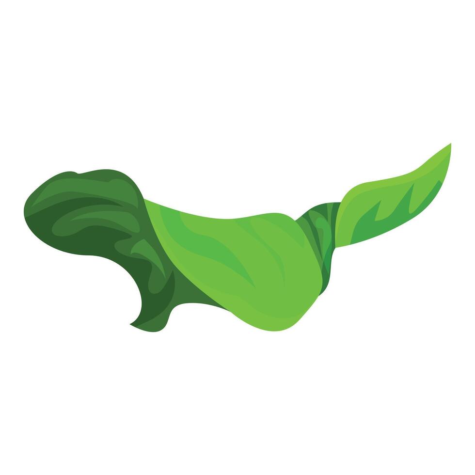 Green leaf is transforming into wild ferret in cartoon style vector