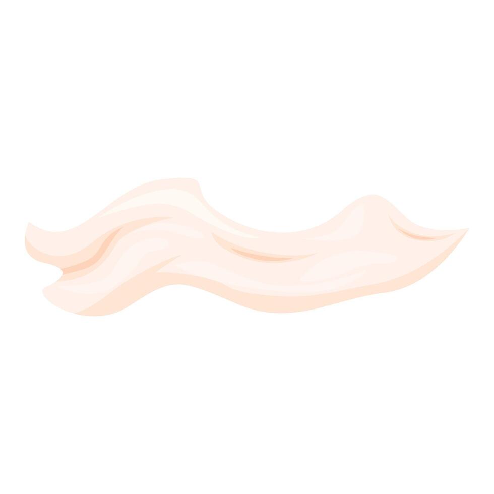 Smooth cream smear swatch is flowing on white background vector