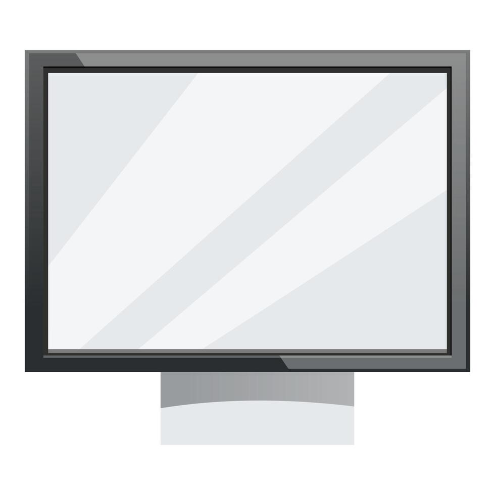 Blank computer monitor screen showing empty workspace vector