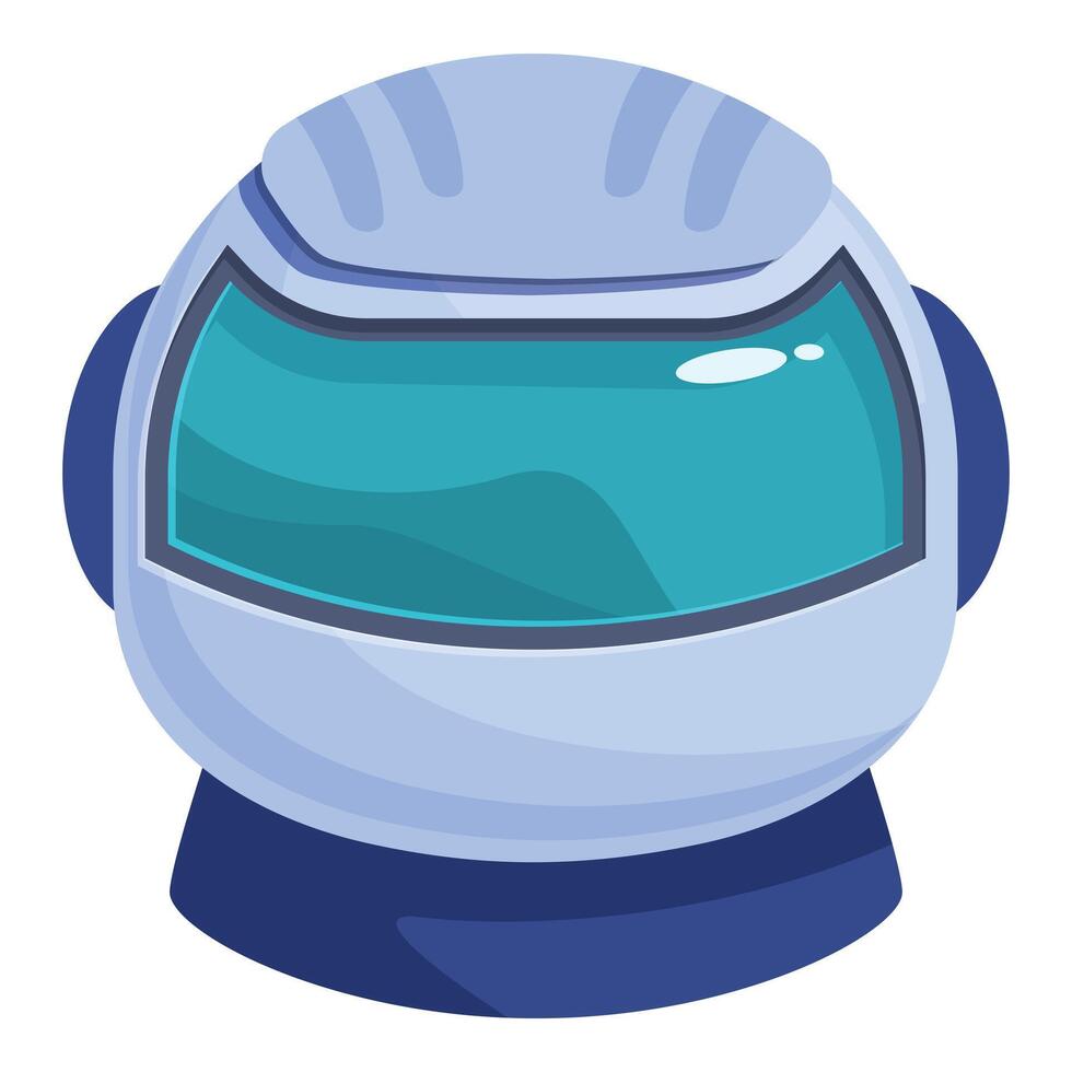 Astronaut helmet protecting head while exploring space vector