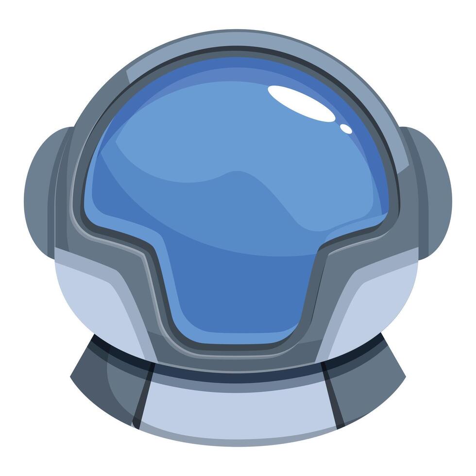 Astronaut helmet showing blue transparent visor vector