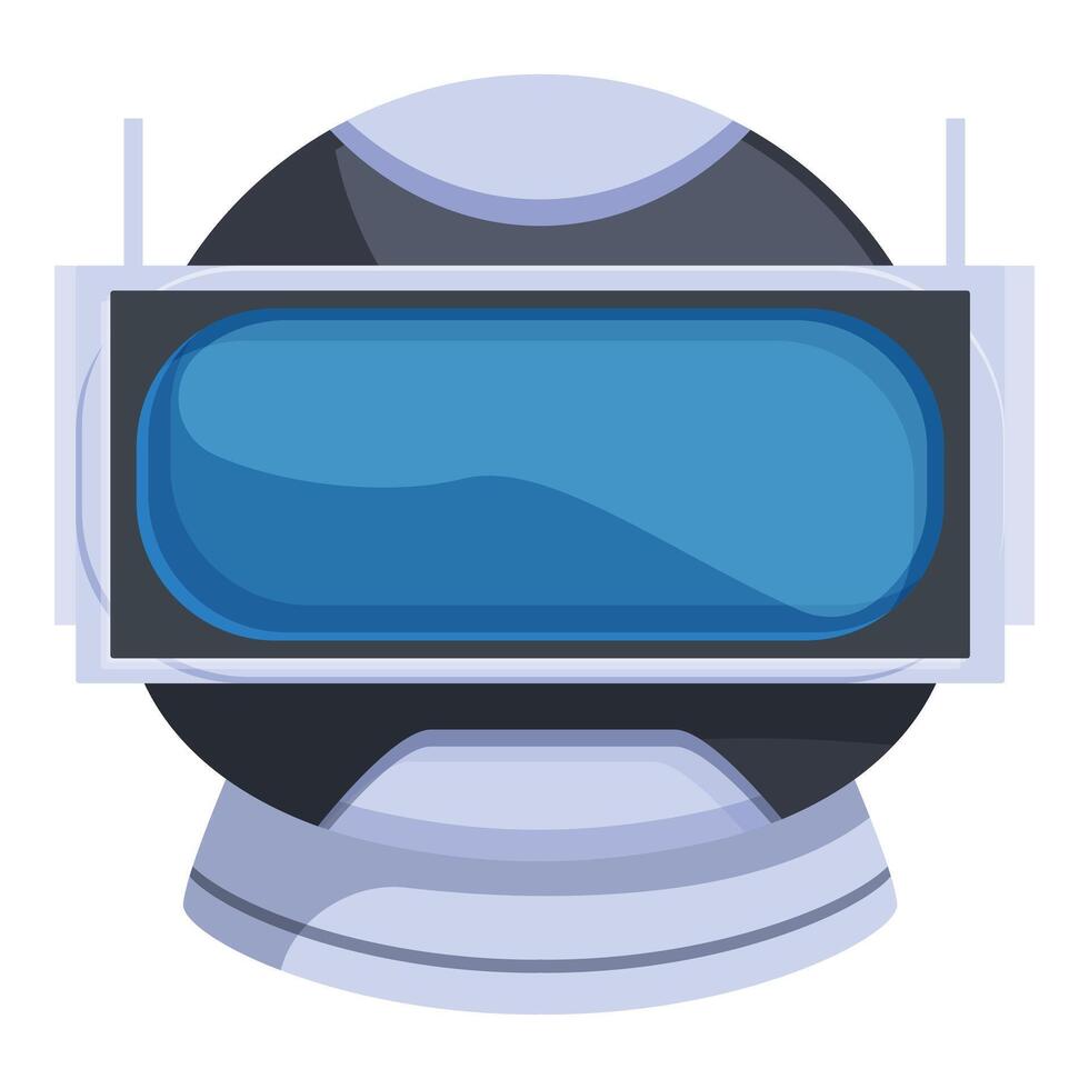 Robot head displaying futuristic technology concept vector