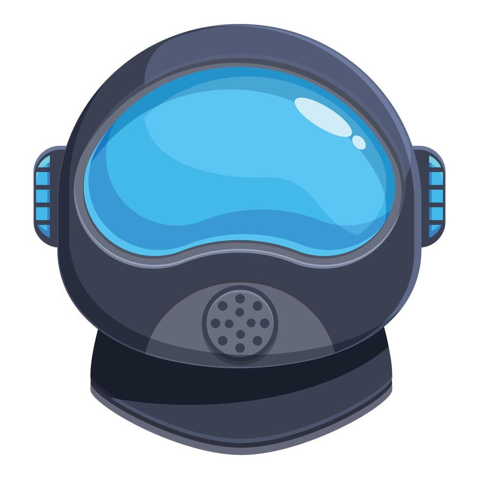 Modern astronaut helmet protecting head with blue visor vector