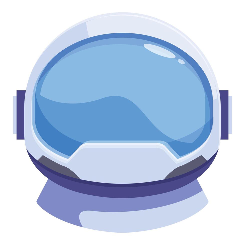 Astronaut helmet reflecting blue sky in visor vector