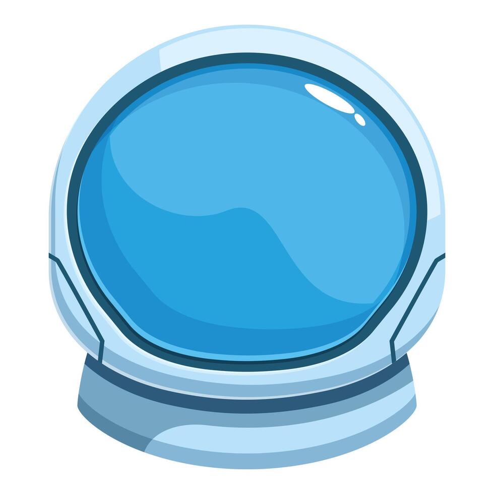 Astronaut helmet reflecting blue sky in its visor vector