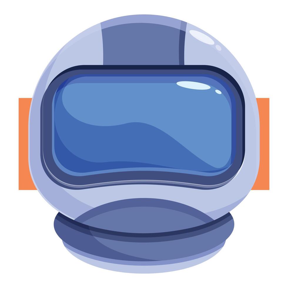 Astronaut helmet showing blue transparent visor for space exploration vector