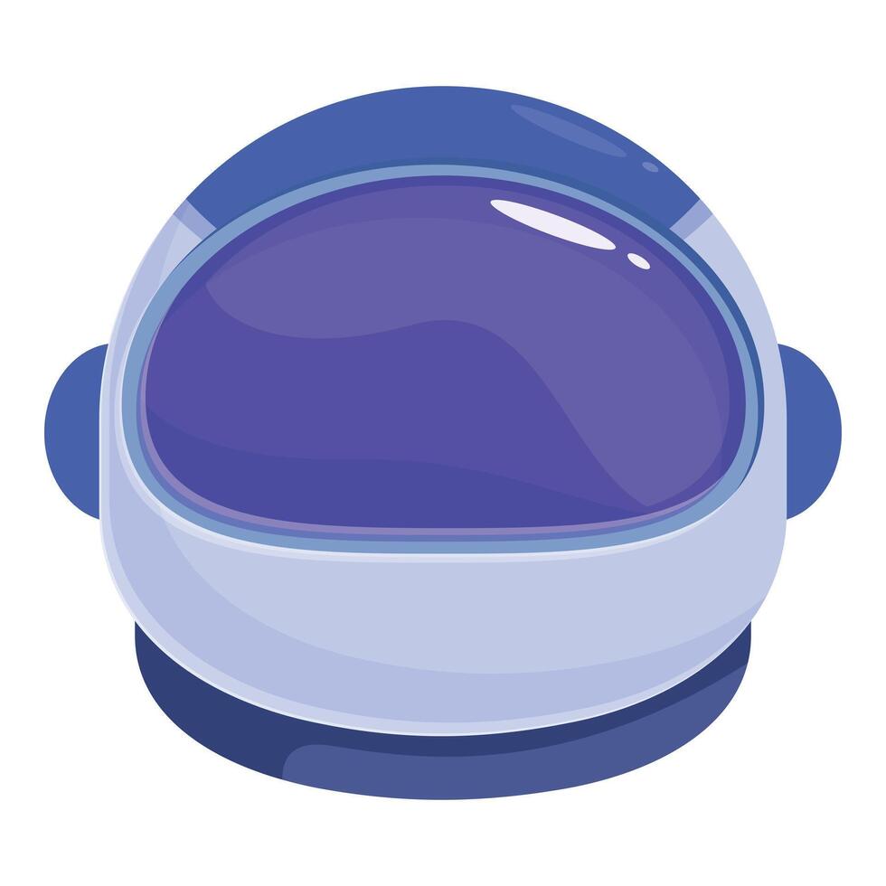 Astronaut helmet reflecting distant planet in space exploration vector