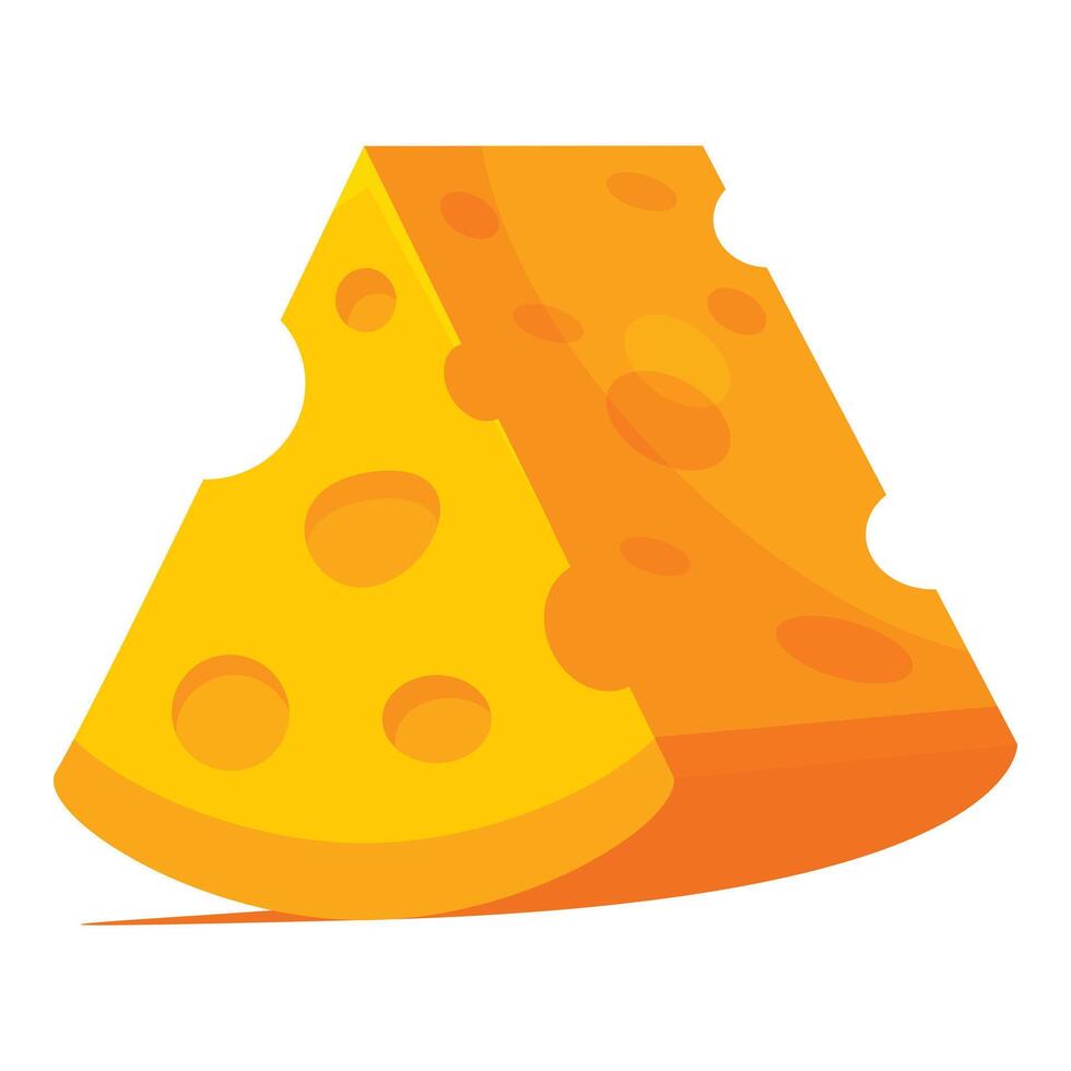 Piece of cheese with bite mark being flipped over vector