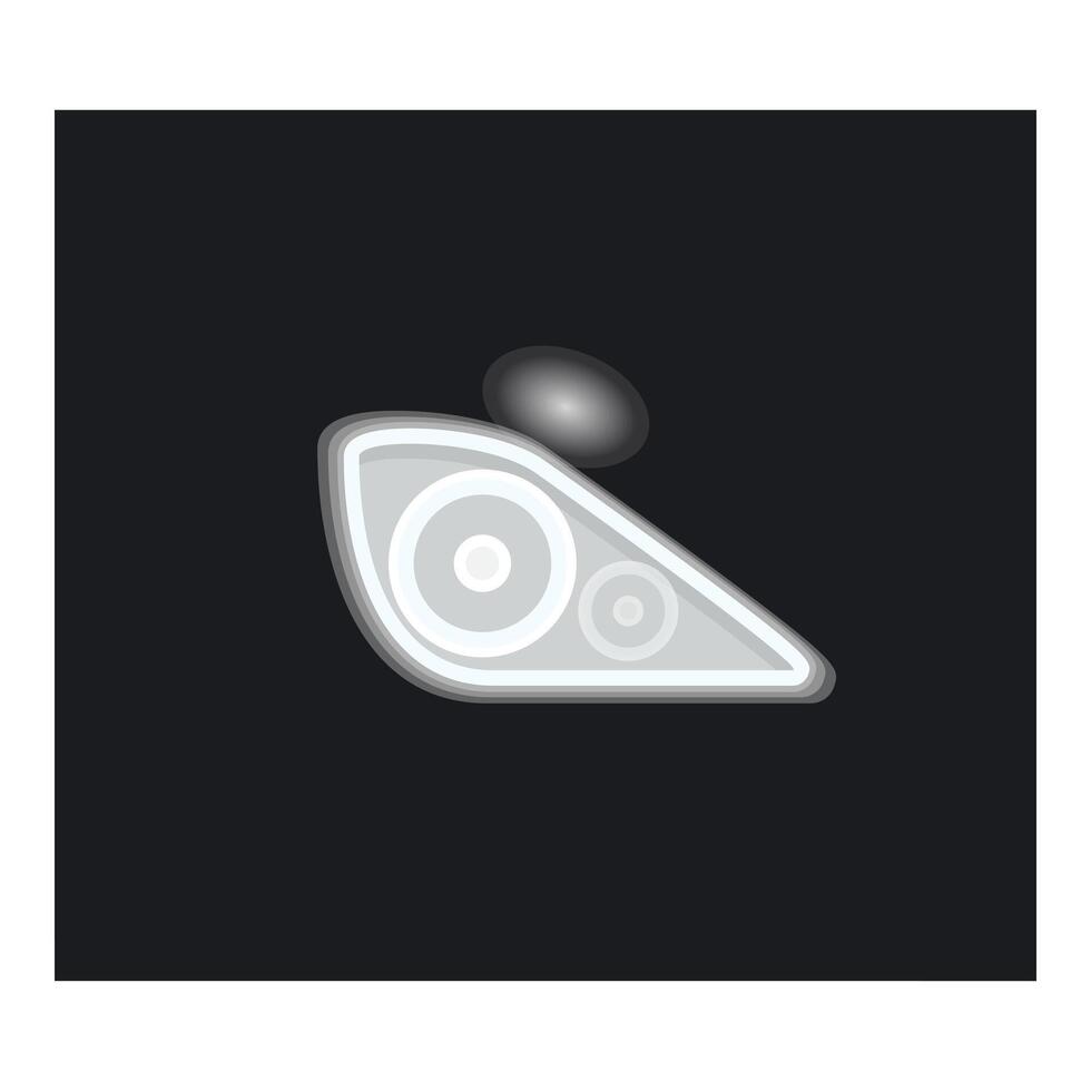 Car headlight shining in the dark background vector