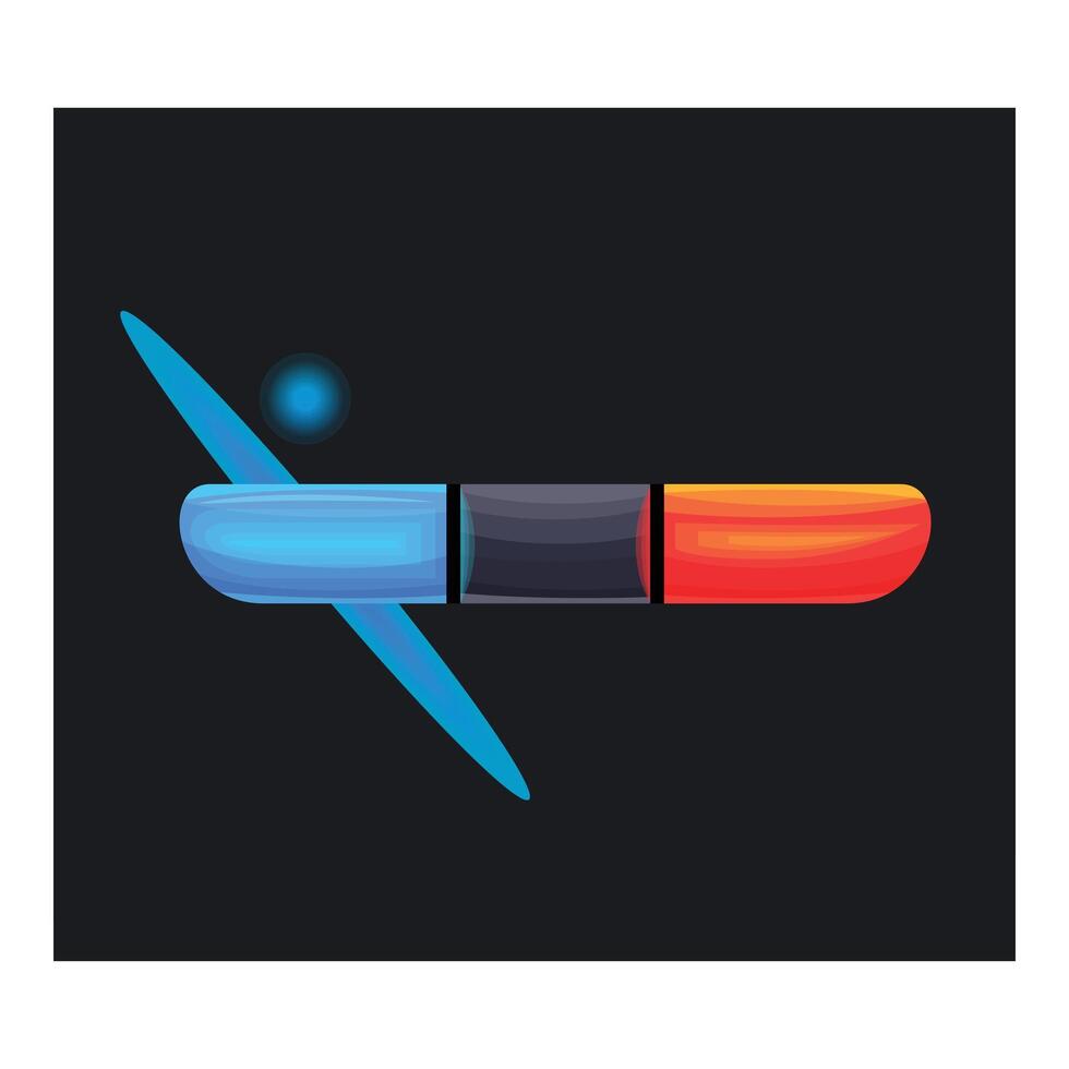 Futuristic spaceship flying in the dark galaxy vector