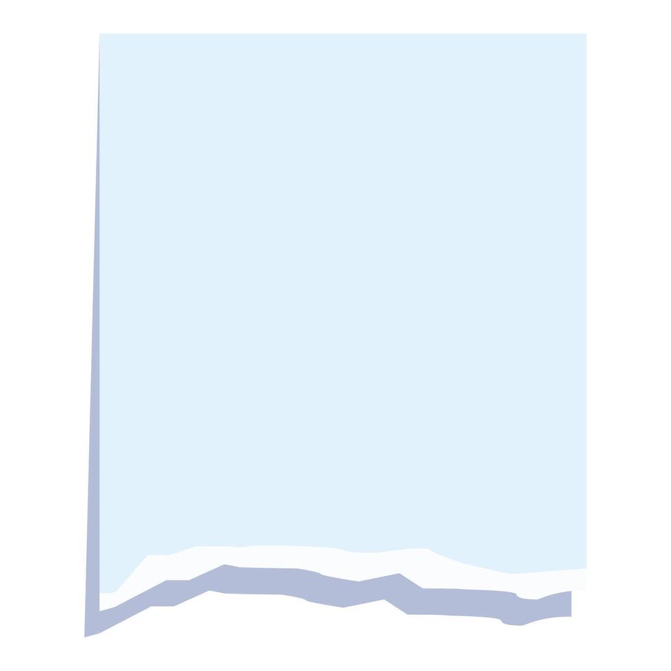 Light blue piece of paper with torn bottom edge vector