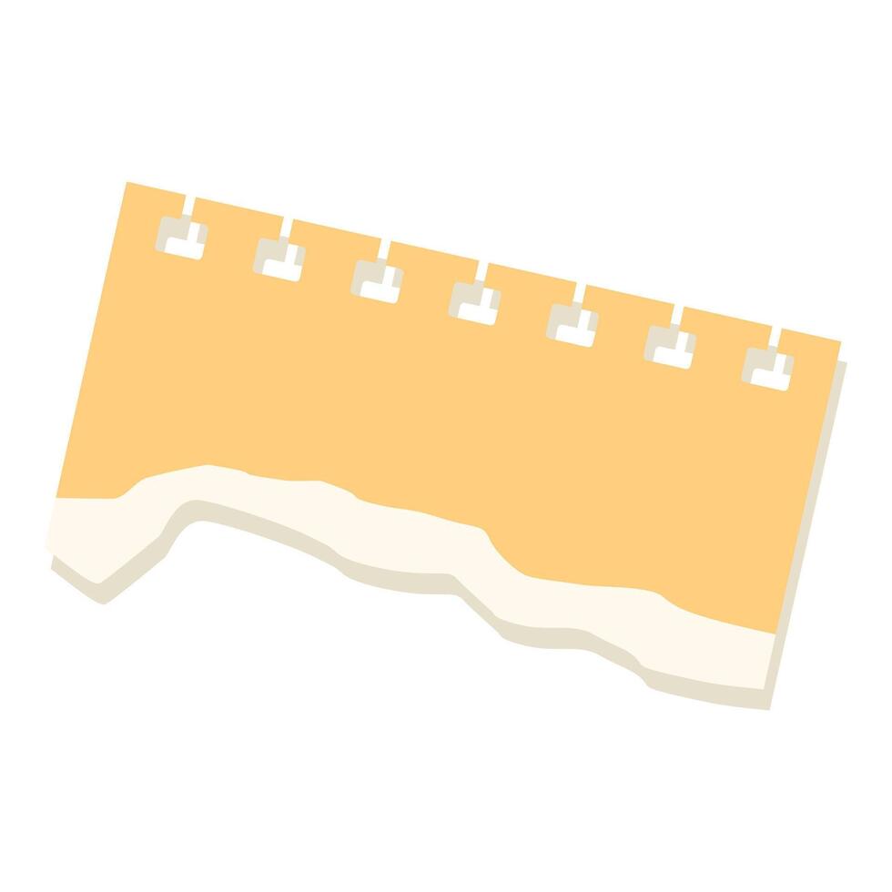 Blank torn notepad paper with copy space vector