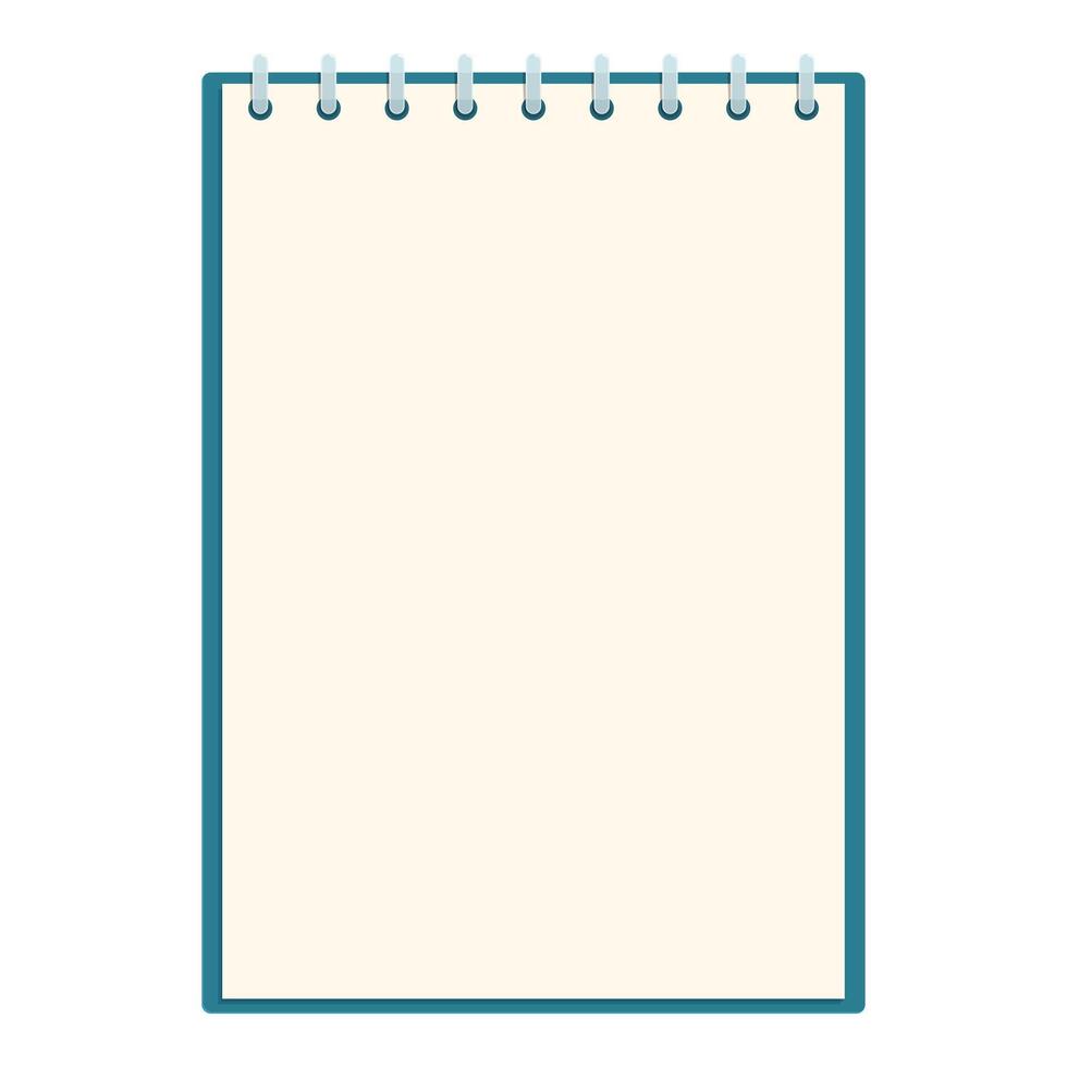 Blank notepad with spiral binding for taking notes and ideas vector