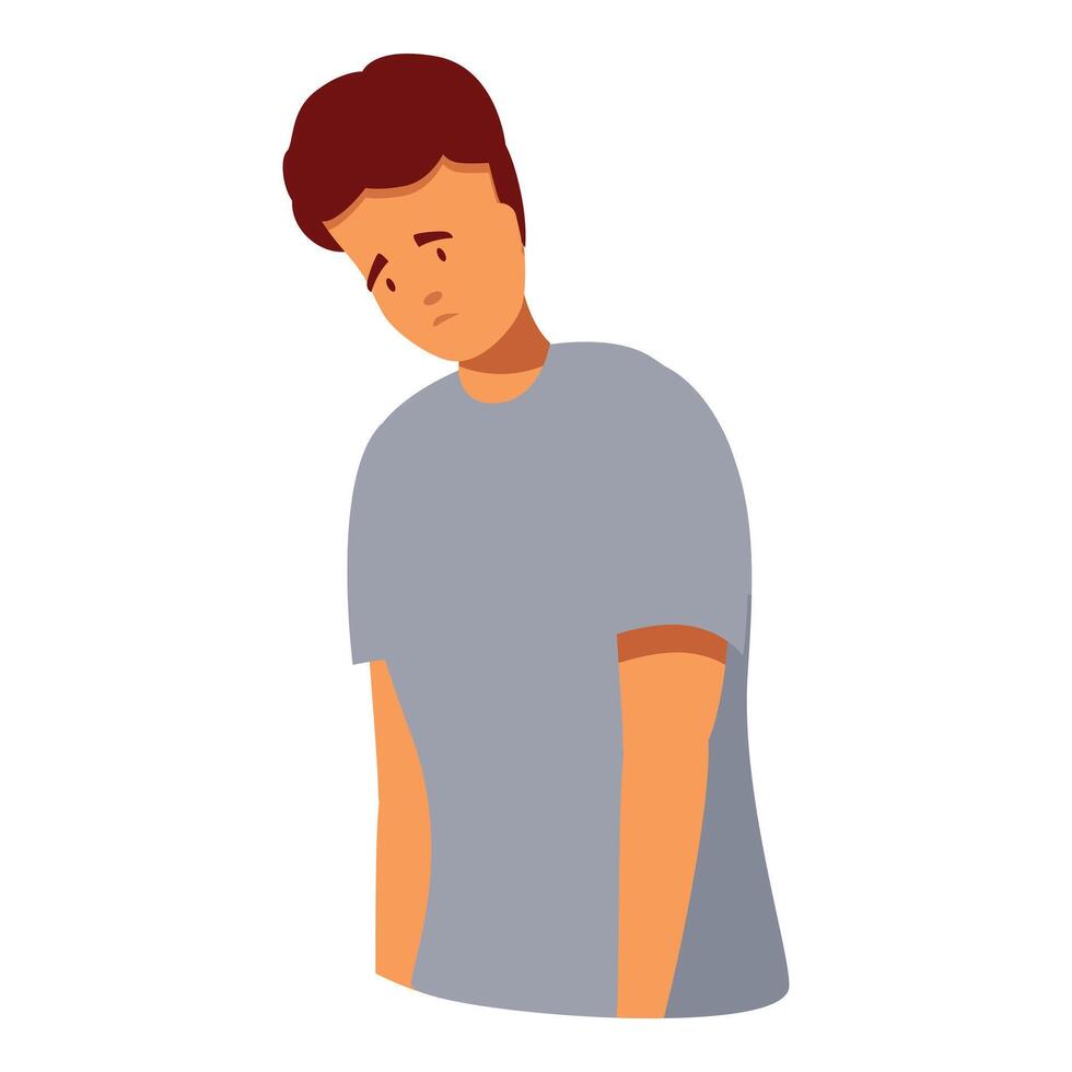 Young man is feeling down and depressed vector
