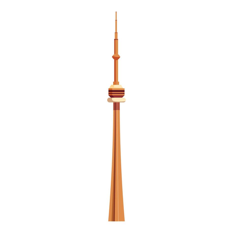 The cn tower in toronto is standing tall against a clear sky vector