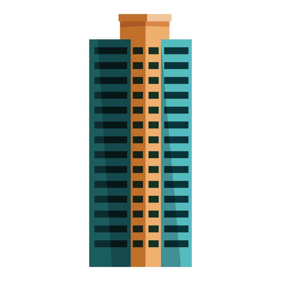 Modern skyscraper building towering over city skyline vector