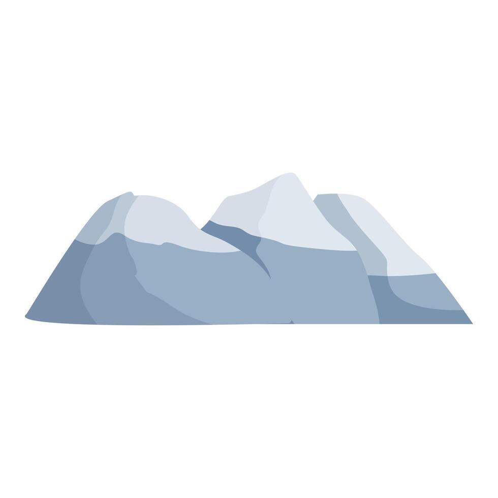 Snowy mountain range forming a beautiful landscape illustration vector