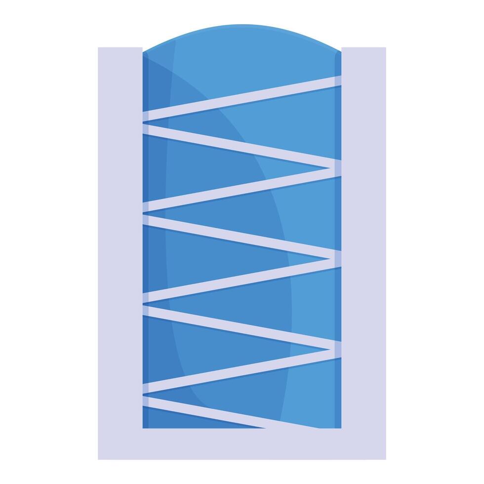Modern building having zig zag pattern on glass exterior walls vector