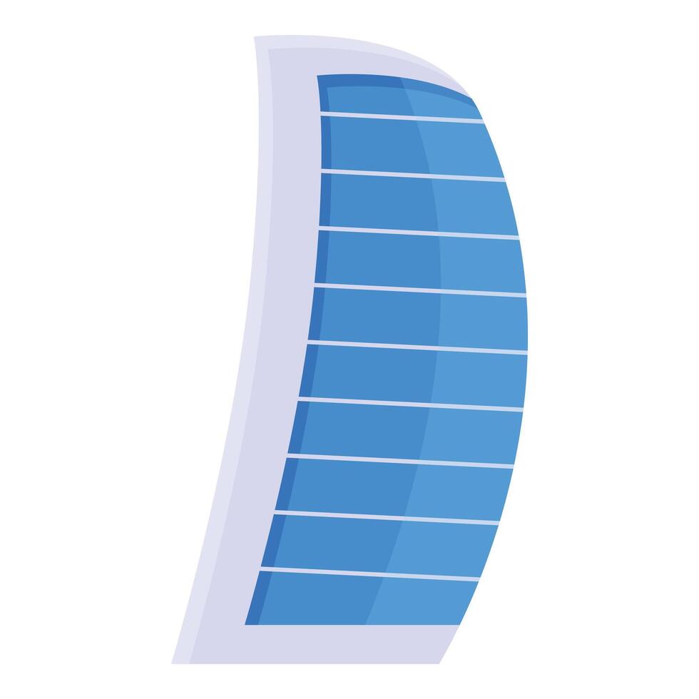 Modern skyscraper building soaring high into the urban skyline vector
