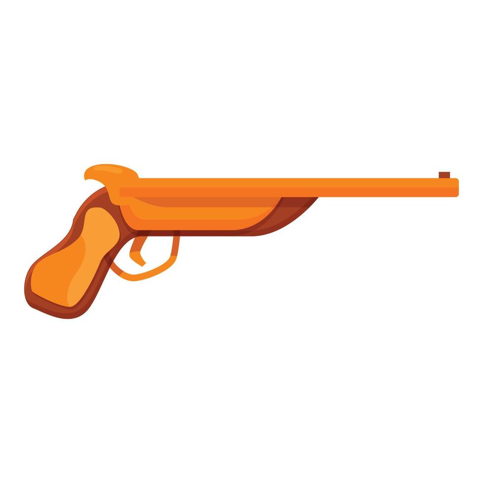 Orange toy gun isolated on white background vector