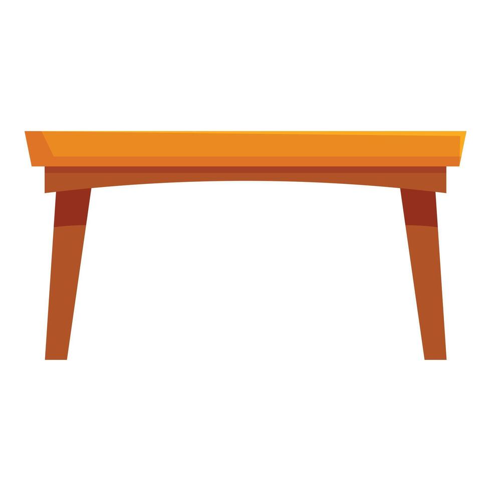 Wooden table standing on four legs vector