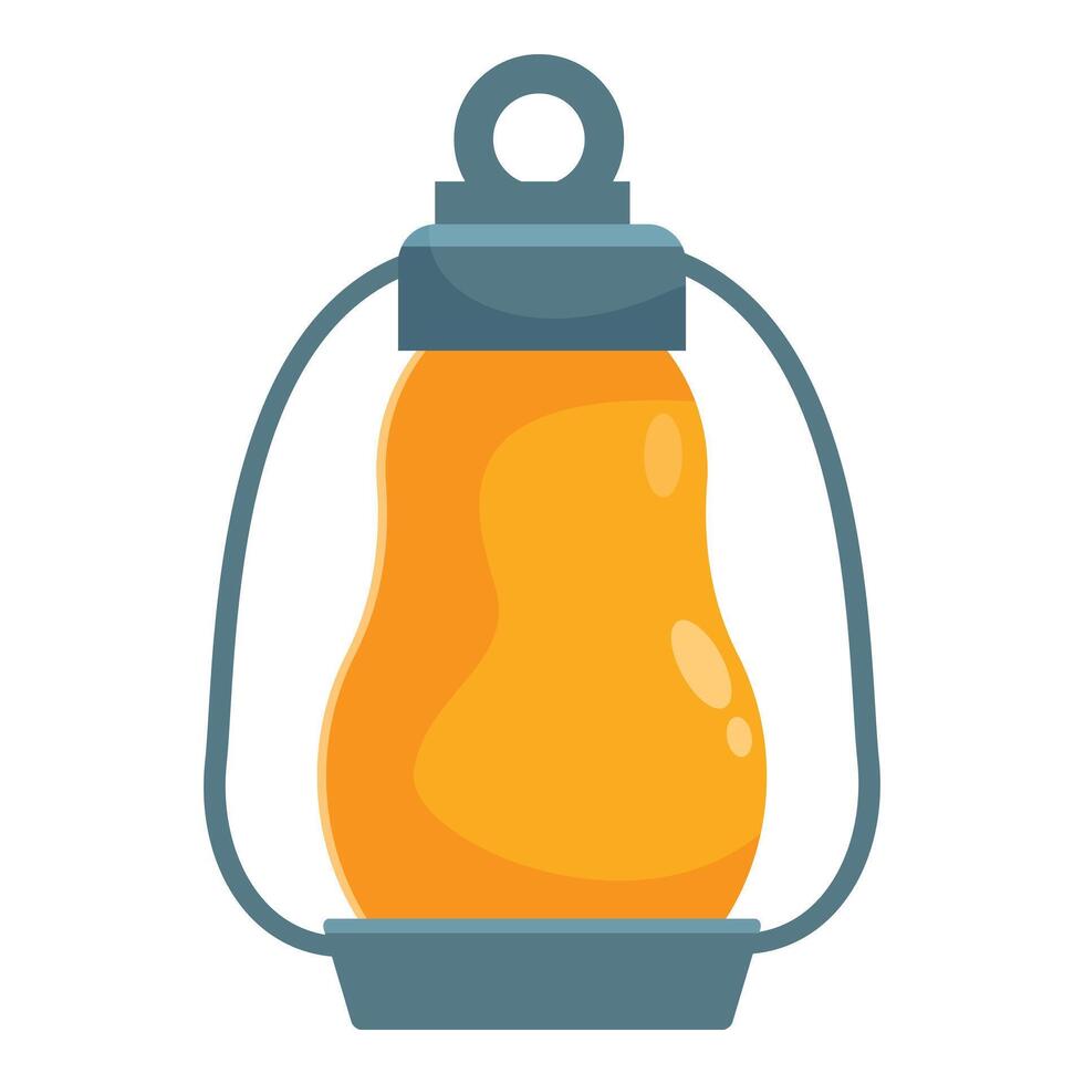 Camping lantern spreading light in the dark vector