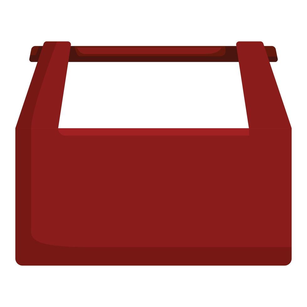 Empty wooden crate open top holding storing vector