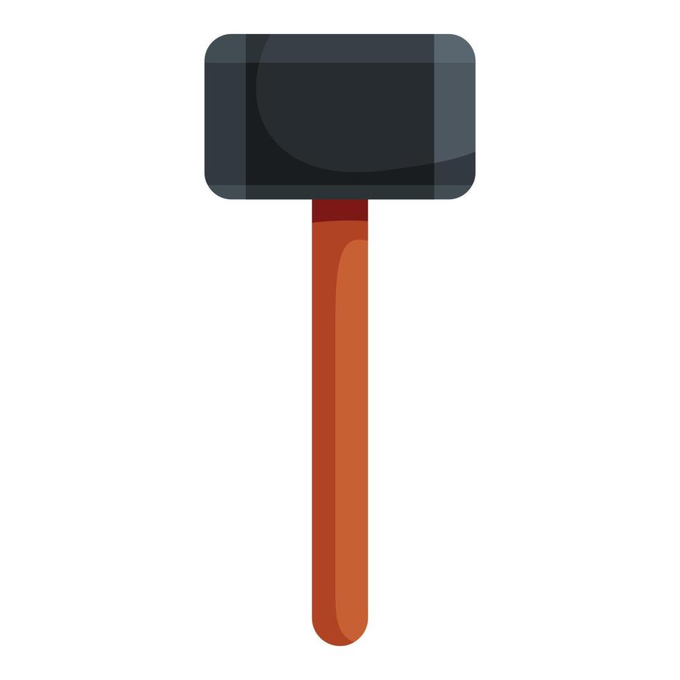 Big handyman hammer standing with wooden handle vector