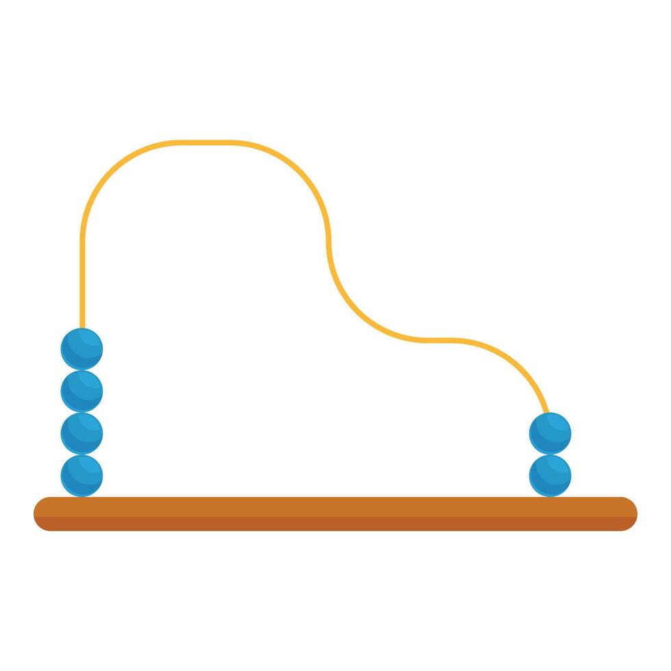 Abacus showing number eleven with blue beads vector