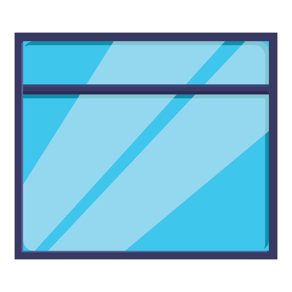 Modern plastic window frame reflecting sunlight in blue sky vector