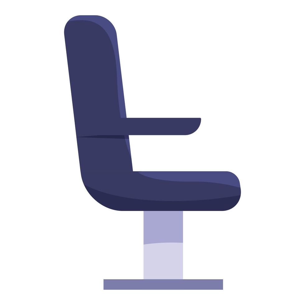 Waiting room chair standing sideways with armrest vector