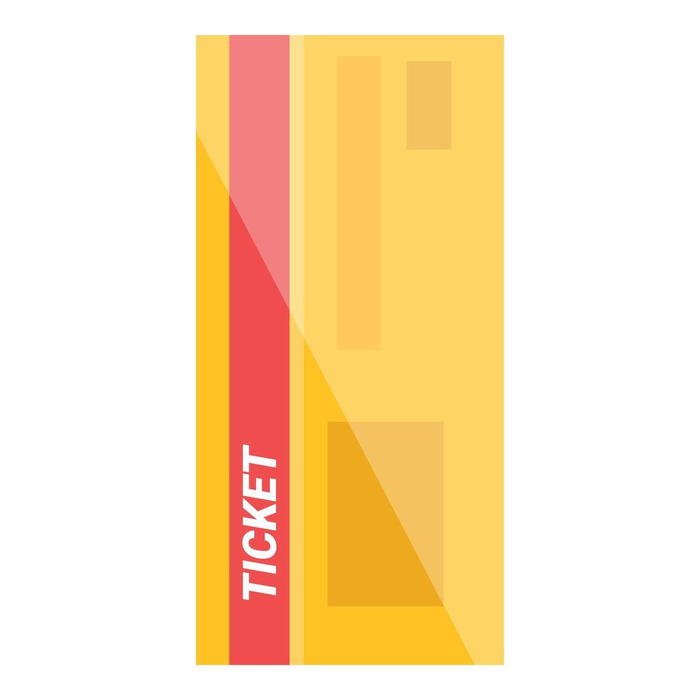 Yellow ticket admitting access with red stripe for entry vector